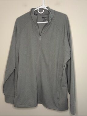 Bench Men’s XL Grey Long Sleeve Zip Track Jacket Basic Sporty Gym Workout